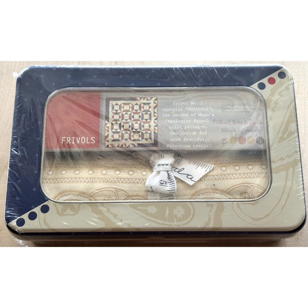 Moda Frivol #2 Faithful Sealed Tin Polka Dots & Paisleys Minick & Simpson 26x26